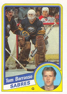 1984-85 Topps Hockey Tom Barrasso RC #14 NM/MT Buffalo Sabres - Image 1 of 2