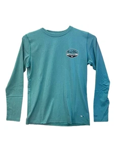 Salt Life Boy's Youth M Shirt SLX Performance Uvapor Long Sleeve Graphic Blue - Picture 1 of 5
