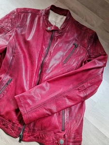 Lederjacke Gr. 44 weinrot David Moore NEU - Bild 1 von 14