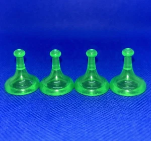 Sorry Board Game Clear GREEN PIECES ONLY Set Of 4 Replacement Pieces Parts - Picture 1 of 3