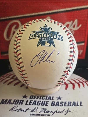 Joe Mauer Signed Hall Of Fame Baseball HOF Twins Autograph Beckett 2010 All Star - Image 1 of 2