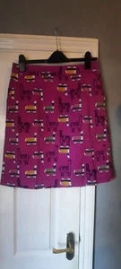 White Stuff Skirt.Llama Alpaca Print. Size 10 Pockets. A-Line. Embroidered - Picture 1 of 7