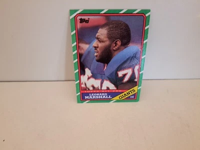 LEONARD MARSHALL 1986 Topps Card #148 Rookie Rc LSU NEW YORK GIANTS NM - Image 1 of 2