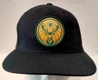 Jagermeister Logo Liqueur Adjustable Dad Hat Ball Cap Black Green Embroidered - Image 1 of 4