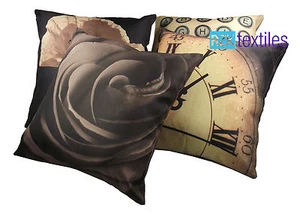 Set Of Two Photochromatic Print Cushion Covers, Faux Silk 43 x 43 cm - Picture 1 of 5