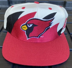 NWOT Vintage Arizona Cardinals Logo Athletic Double Sharktooth Snapback Hat Cap - Foto 1 di 10