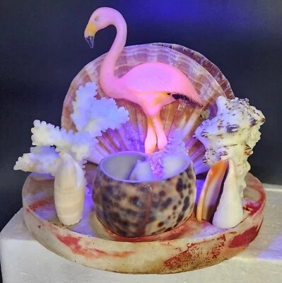 DE COLECCIÓN MCM AÑOS 50 Flamenco, Coral, Conchas, Servilleta/Carta Soporte Kitsch Foto 1 de 4