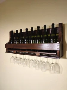 Cantinetta artigianale portabottiglie e porta calici vino - Foto 1 di 4