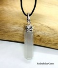 SELENITE PENDANT NECKLACE GODDESS HEALING CRYSTAL HEALING AMULET REIKI WAND