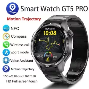 GT5 PRO Smart Watch Men Watch 5 Pro AMOLED HD Screen Bluetooth Call GPS - Picture 1 of 14