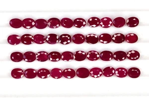 5x4mm Natural Red Ruby Oval Precious Loose Gemstone | Certified Loose Gemstone - Picture 1 of 4