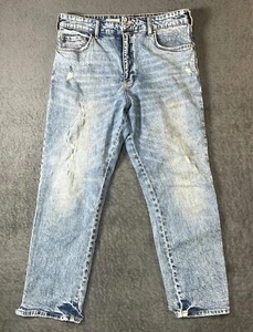 Pilcro Anthropologie Jeans Womens High Rise Straight Medium Wash Distressed 29 - Picture 1 of 14