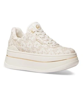 MICHAEL KORS Hayes Empire Signature Logo Platform Sneaker Women's 8,5 ❤️❤️❤️ - Picture 1 of 6