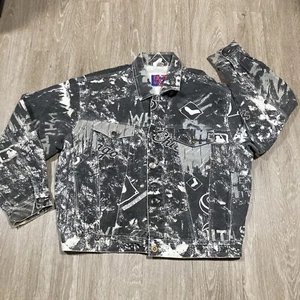 White Sox Jacket XL 90s 00s Y2k Chicago MLB Baseball Game-day Denim Jean Coat - Picture 1 of 10