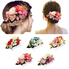 Blumen-Metall-Haarseitenkämme, Schiebe-Haarspangen mit Zähnen, florale