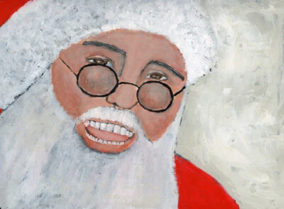 Санта-Клаус портрет картина рождественский праздник искусства домашнего декора - Изображение 1 из 4