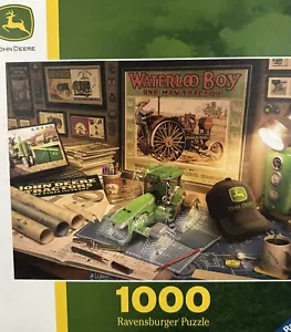 NEW Ravensburger 1000 piece Puzzle JOHN DEERE WORK DESK Tractors History. - Picture 1 of 2