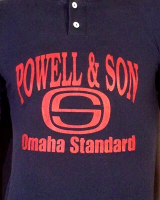 vintage 80s 90s Pony Henley Collar Shirt T-Shirt Powell & Son Baseball Youth XL - Image 1 of 4