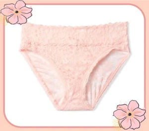 XL Pink THE LACIE Full Floral Lace Stretch Victorias Secret High Leg Brief Panty - Picture 1 of 11