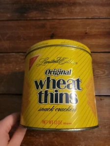 Vintage Nabisco Limited Edition 1987 Wheat Thins Collectible Tin Canister Can - Picture 1 of 7