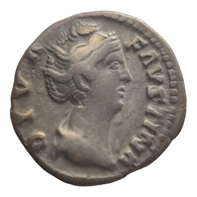 Roma Faustina I 138-140 dC Plata Denario Ceres Esposa de Antonio Pío 3C Foto 1 de 2