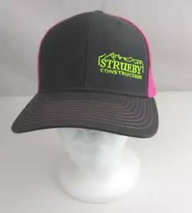 Richardson Strueby Construction Mesh Back Embroidered Adjustable Baseball Cap - Picture 1 of 10