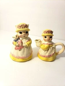 Vintage Schweine Sahne und Zucker handbemalt Takahashi - Bild 1 von 6