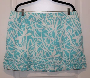 LILLY PULITZER Größe 14 Ringelblumenrock Light My Fire Shorely blau Rüschen feminin - Bild 1 von 9