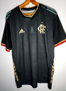 Vintage Adidas Flamengo Jersey XL Mens Black Copa Libertadores - Picture 1 of 5
