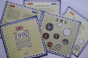 🧭 🇬🇧 1990 Royal Mint UK Brilliant Uncirculated Coin Set Mint B85 #146 BX7 - Picture 1 of 7