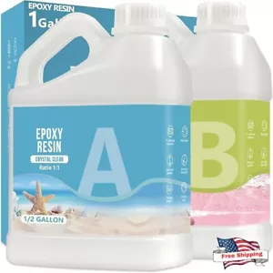 Epoxy Resin-1 Gallon, Crystal Clear Epoxy Resin Kit, No Yellowing No Bubble Art - Picture 1 of 6