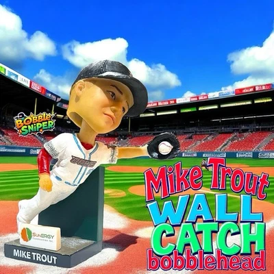 Bobblehead exclusivo MIKE TROUT Inland Empire 66ers “Wall Catch” MiLB SGA - Imagem 1 de 4