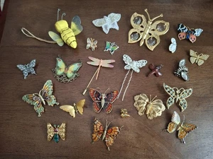 Vintage und Moderne Schmetterlinge Broschen Anstecknadeln Konvolut - Bild 1 von 12