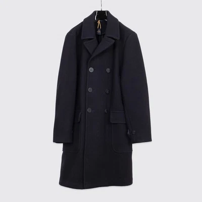 Brooks Brothers Top Coat XL Men Abraham Moon Cloth Double Faced Wool Dark Navy - Image 1 of 4