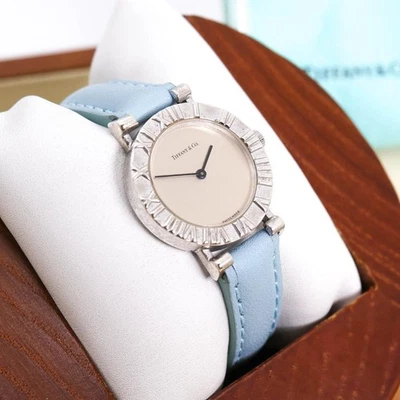 Tiffany & Co. Atlas Watch Solid Silver Quartz Used 80s 2429 Unique Condition - Image 1 of 4