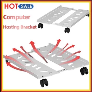 PC-Computer-Tower-Ständer mit Lenkrollen, verstellbarer mobiler CPU-Ständer (wei - Afbeelding 1 van 10