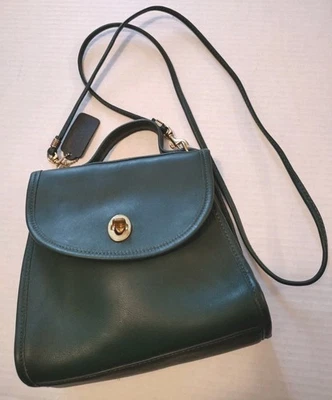 Vintage Coach Regina Bag 9983 Rare Bottle Green Crossbody Shoulder Bag NICE! - Image 1 of 4