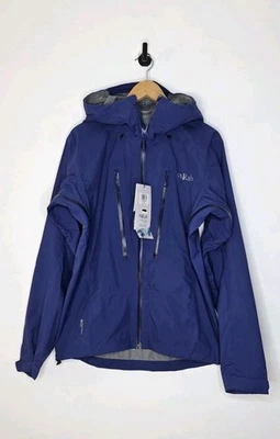 Rab Downpour Alpine Jacket Men's Size Small Blue •New With Tags - Image 1 of 4