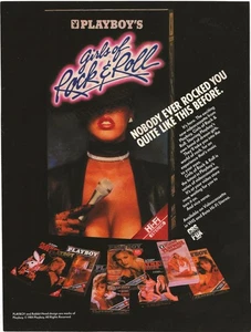 Anuncio impreso vintage Playboy's Girls of Rock & Roll anuncio VHS - febrero 1985 - Imagen 1 de 5
