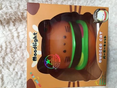 Mimicoco Burger Cat Moodlight Warm White LED Night Light Cute Cat Lamp New Boxed - Image 1 of 4