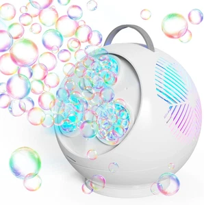 Bubble Machine Automatic Spherical Blower for Kids Rechargeable White - Picture 1 of 6