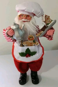 12" Cocina Pasteles Santa Figura Delantal Panadero Olla Pastel Galletas Jengibre Hombre - Imagen 1 de 9