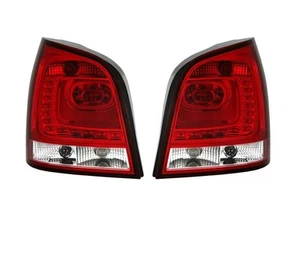 VW POLO 9N3 2005-2009 ROSSO BIANCA VT346 TOP SET FANALI FARI POSTERIORI LED - Picture 1 of 5