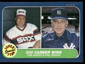 1986 Fleer 300 Career Wins (Tom Seaver / Phil Niekro) SSS #630 - Picture 1 of 2