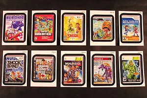 2012 Topps Wacky Packages ANS9 Series 9 LAME GAMES FULL SET of 10 stickers nm+ - Picture 1 of 2