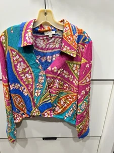 Blusa Alta Hippie M Cuello Sobrepelliz Parte Superior Bandas Parte Inferior Boho Viaje Floral - Imagen 1 de 5