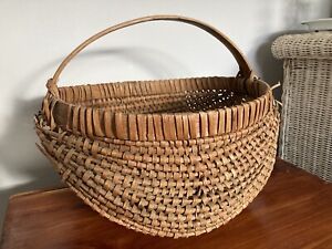 Antique Buttocks Basket Large Gathering Basket