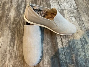 Robert David Men’s Tan Casual Canvas Slip-On Shoes Marlow Style SIZE 14 #045823 - Picture 1 of 7