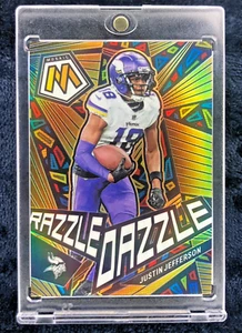 2023 MOSAIC JUSTIN JEFFERSON RAZZLE DAZZLE SSP CASE HIT NON AUTO CLEAN - Picture 1 of 2