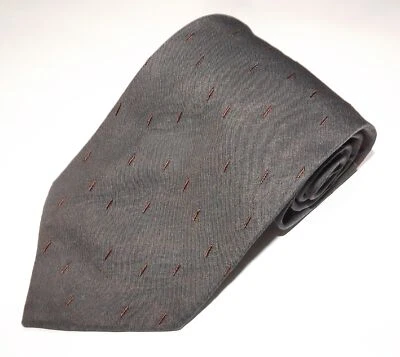 Corbata de seda geométrica LN Bugatchi Uomo gris medio oro óxido para hombre hecha en Italia Foto 1 de 4